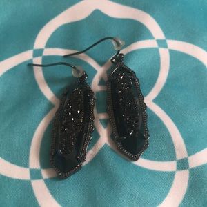 Kendra Scott Fran earrings in black drusy
